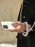 قاب لوزی با دو آویز مرواریدی بلند و کوتاه (کدC1397) - Image 4