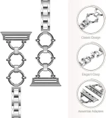 بند اپل واچ فلزی طرح رینگی Gucci design (کدw5010) - Image 4