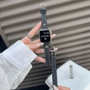 بند اپل واچ Chanel زنجیر کارتیر 2 دور (کدw5004)