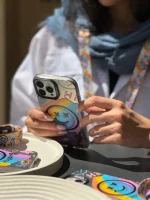 قاب Happy Face colourful با بند (کدC1669) - Image 3