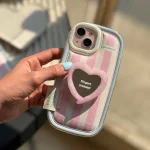 قاب Victoria's Secret با پاپ سوکت قلبی آینه ای (کدC1602)