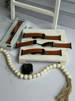 بند اپل واچ چرم قفل مگنتی قهوه ای (کدw5017) - Image 3