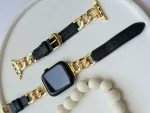 بند اپل واچ کارتیر استیل و چرم سگک دلفینی (کدw5014)