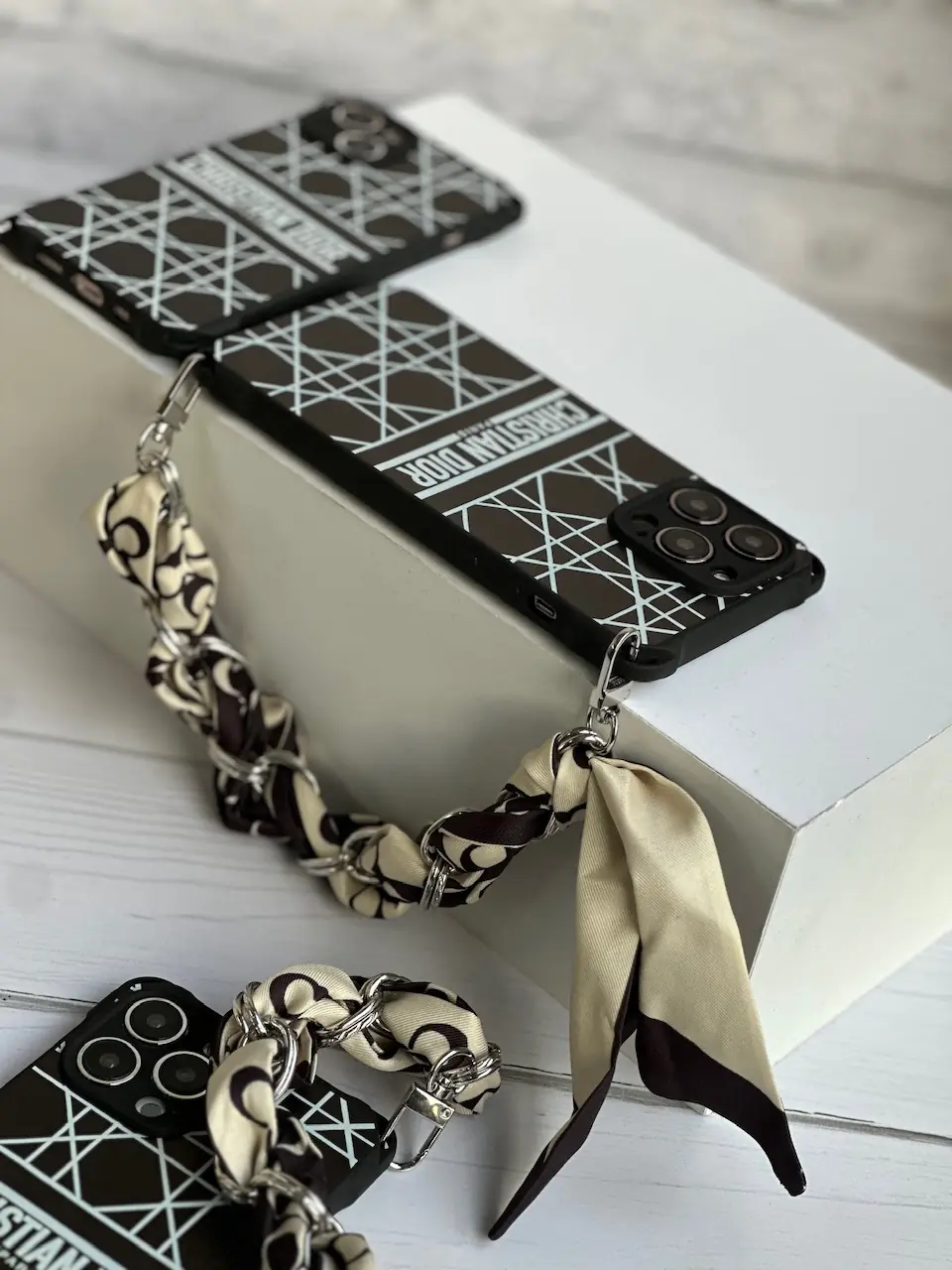 cb9639 قاب Black Christian Dior با بند (کدC1462) - Image 1