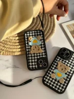 قاب خرس پارچه ای مشکی با بند سیلیکونی (کدC1509) - Image 5