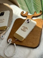 قاب Gold Chanel با آویز مرواریدی (کدC1265) - Image 4