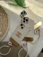 قاب Gold Chanel با آویز مرواریدی (کدC1265) - Image 2
