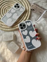 قاب قلب سفید استند دار با کاور ایرپاد (کد c1044)