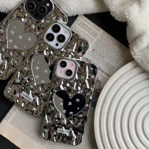 قاب قلب گیلاسی آینه ای (کدC1627)
