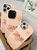 قاب Sweet عروسک شیشه ای صورتی (کدC1798) - Image 3