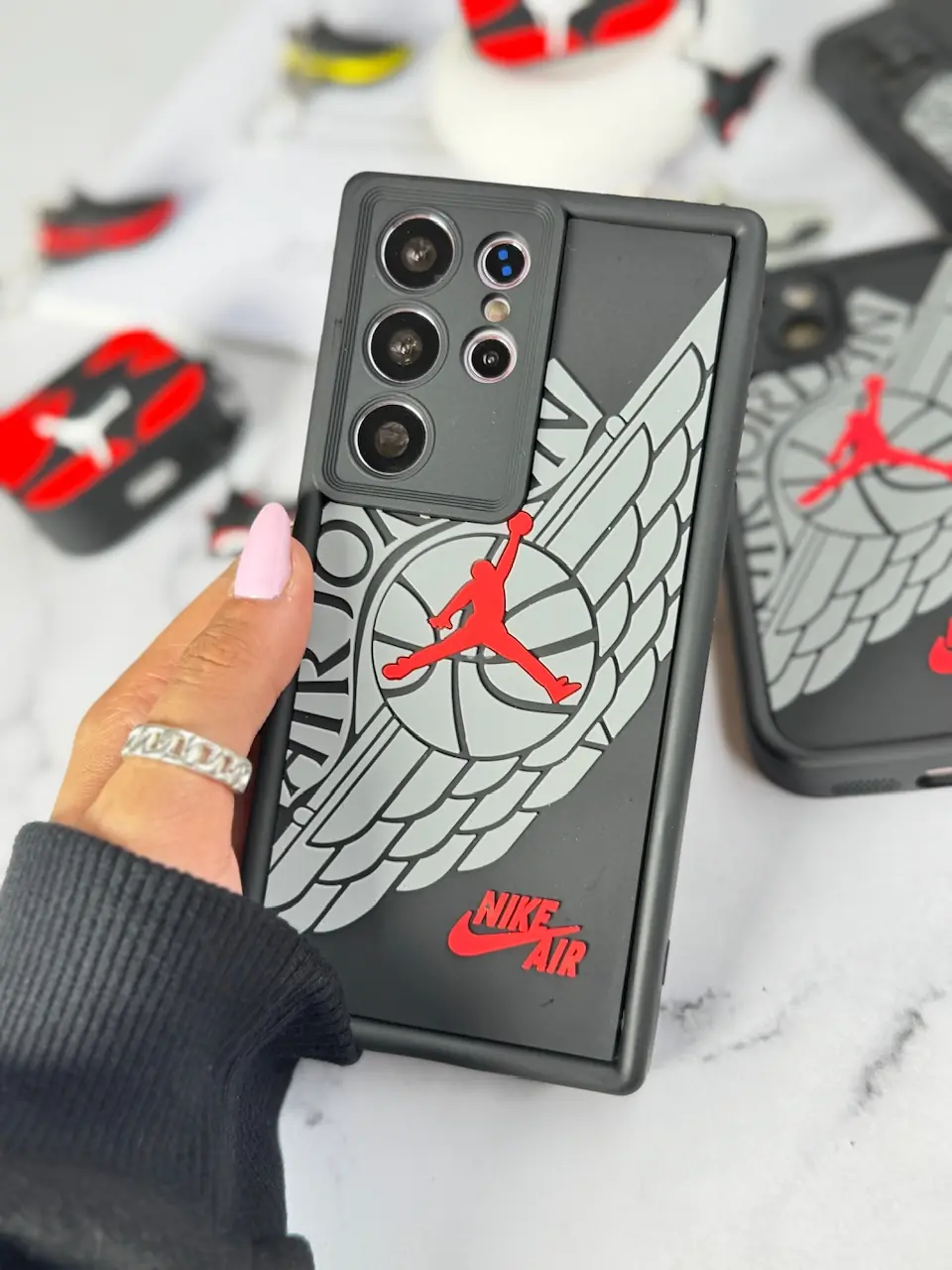 352a87 قاب سالید Nike Air Jordan برجسته آیفون و سامسونگ و شیائومی (کدC1852) - Image 1