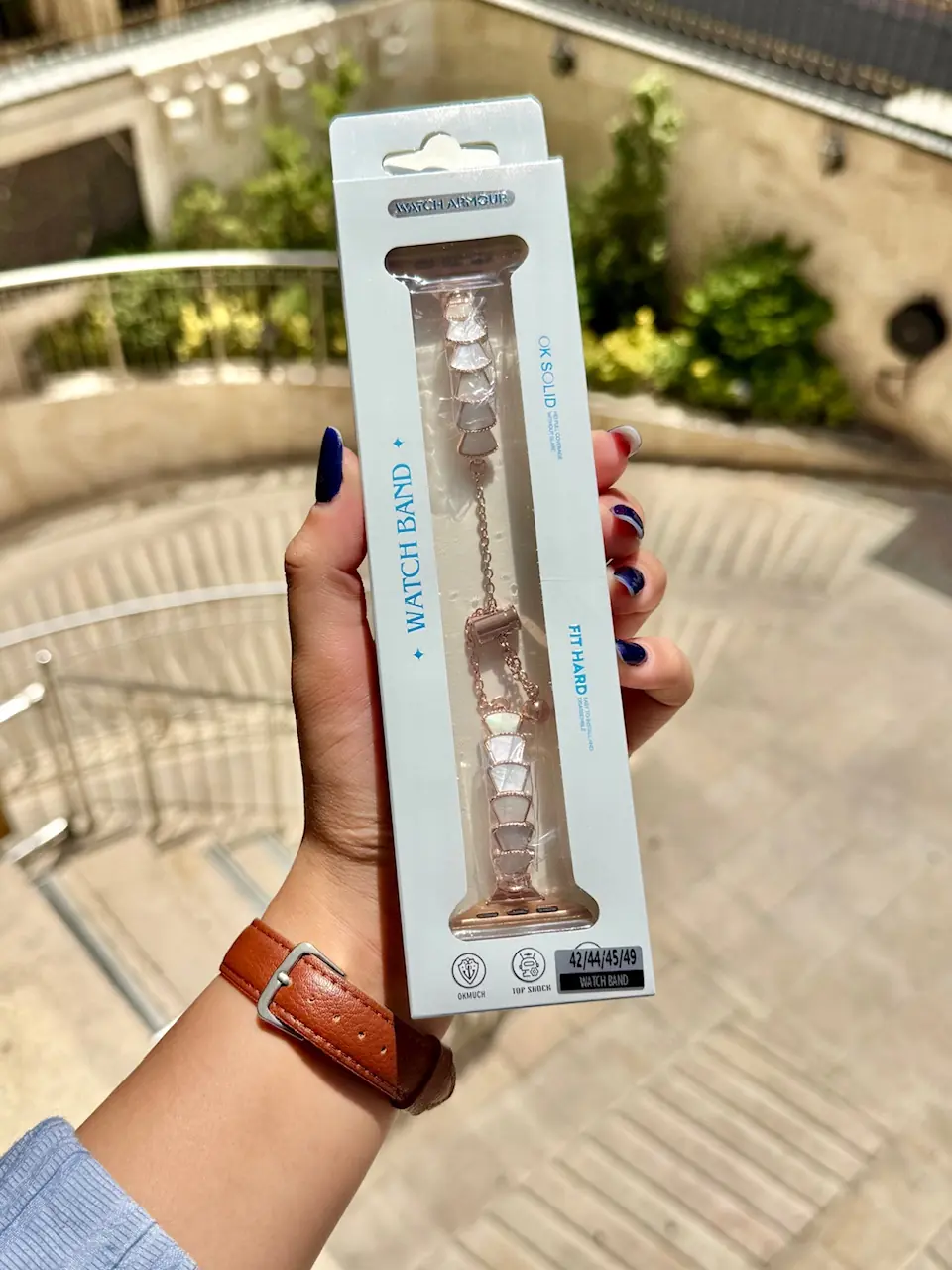 bceb7f بند اپل واچ Luxury Pearl Chain (کدw5068) - Image 1