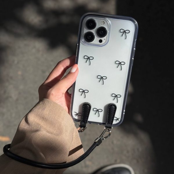 پاپيوني مشكي شفاف بهمراه اويز