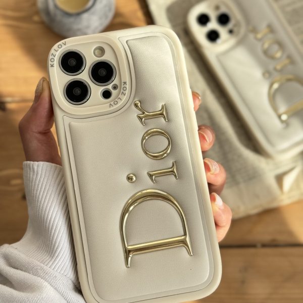 قاب موبایل آیفون دیور بالشتی لوگو طلایی