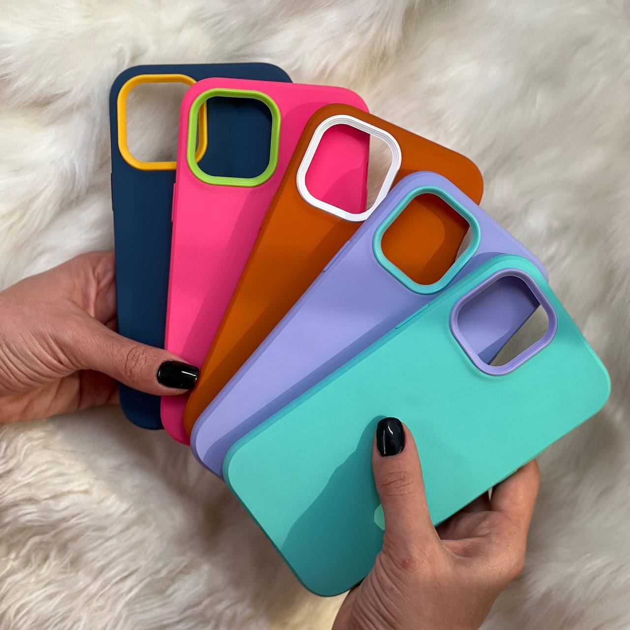 قاب موبایل آیفون سان شاین دولایه دو رنگ