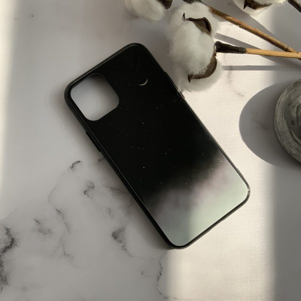 قاب موبایل آیفون کهکشان مشکی