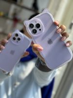 قاب موبایل آیفون گربه یاسی شفاف - Image 3