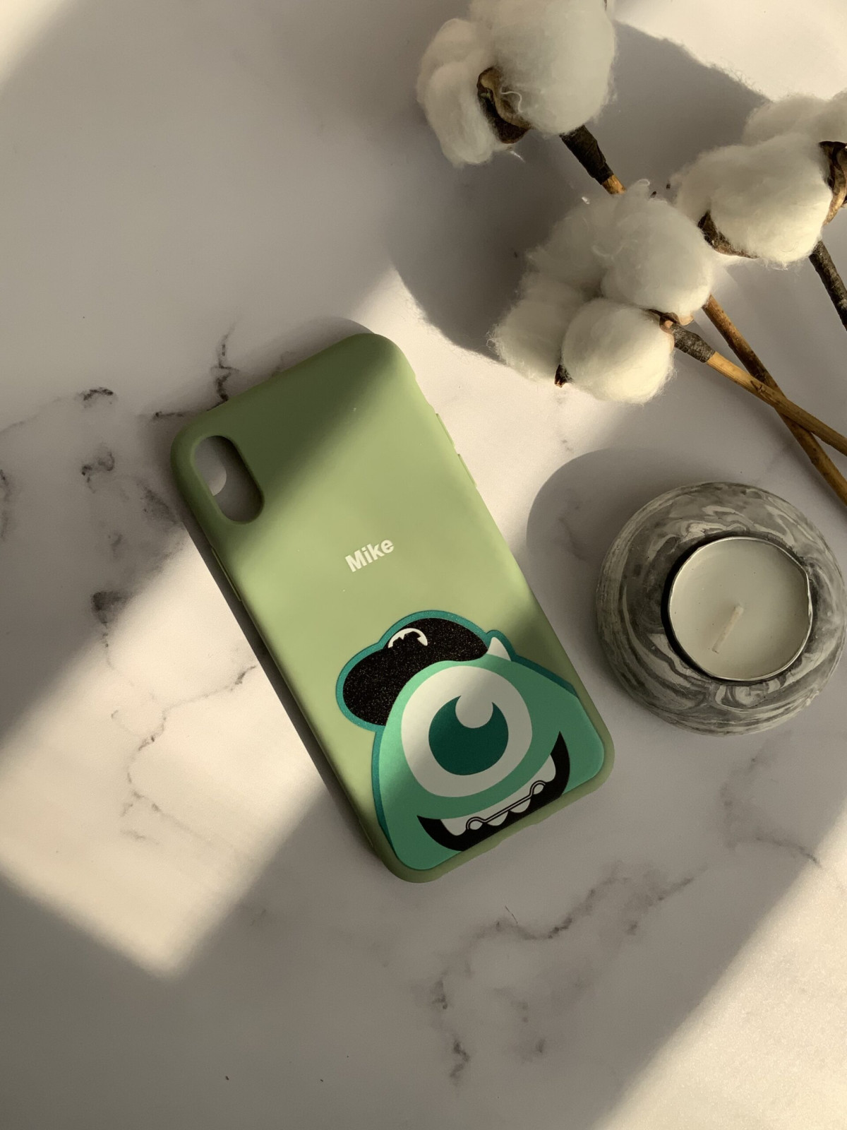 قاب موبایل آیفون مایک ژله ای مات پرینتی سبز