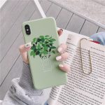 قاب موبایل آیفون گل ریحون سبز