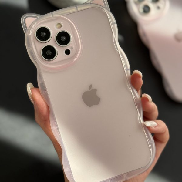 قاب موبایل آیفون گربه یخی شفاف