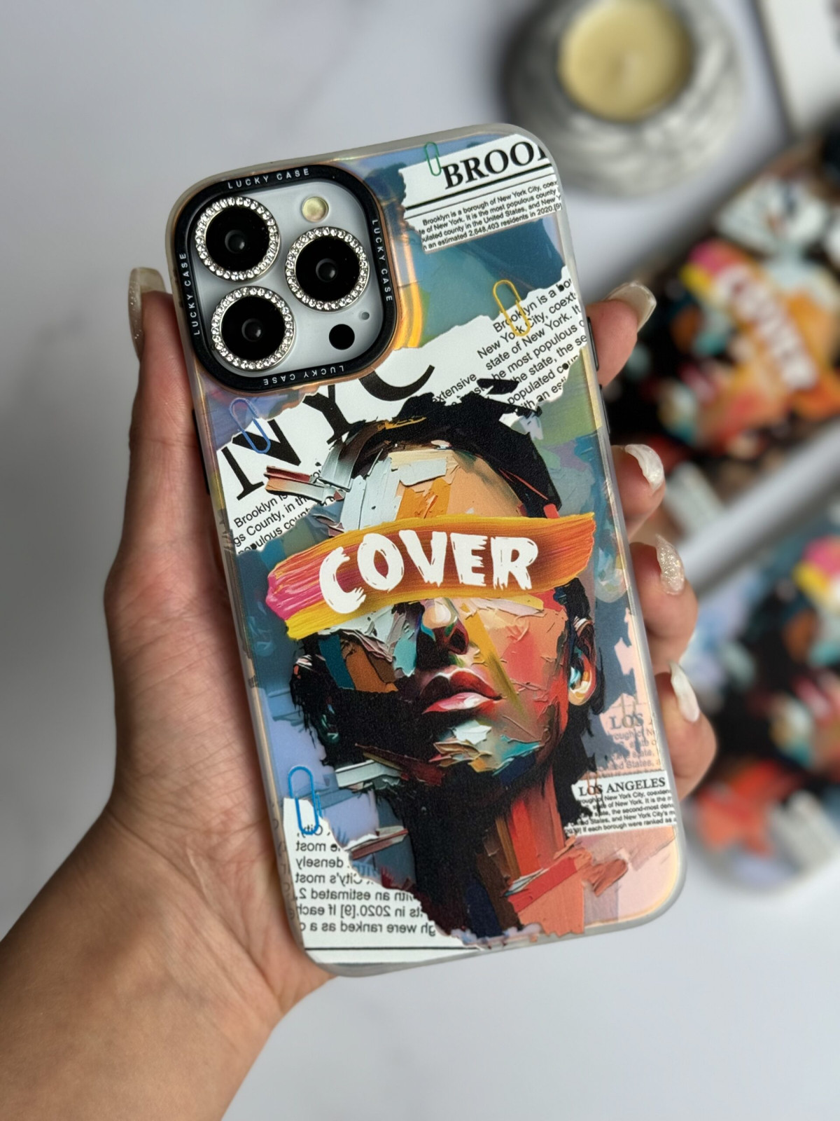 قاب موبایل آیفون صورت نقاشی فونتی