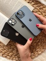 قاب موبایل آیفون جنتلمن پشت گلس محافظ لنزدار - Image 2