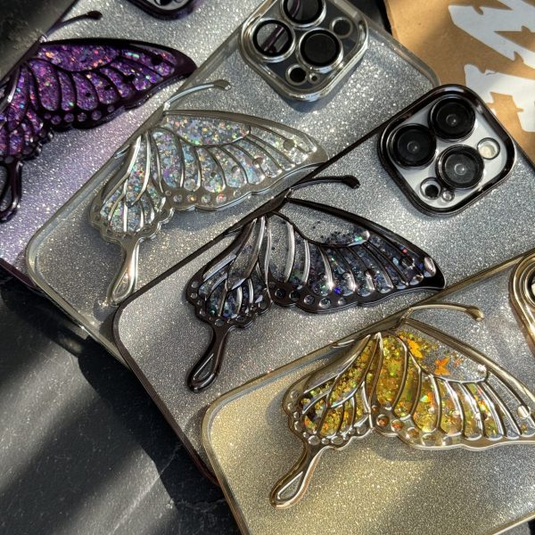 قاب موبایل آیفون پروانه پولکی آکواریومی تک بال