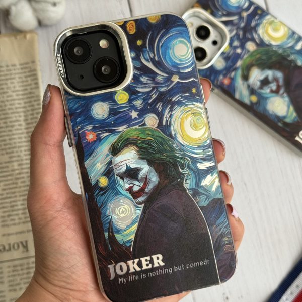 قاب موبایل آیفون لبخند جوکر هلوگرامی محافظ دوربین استندشو