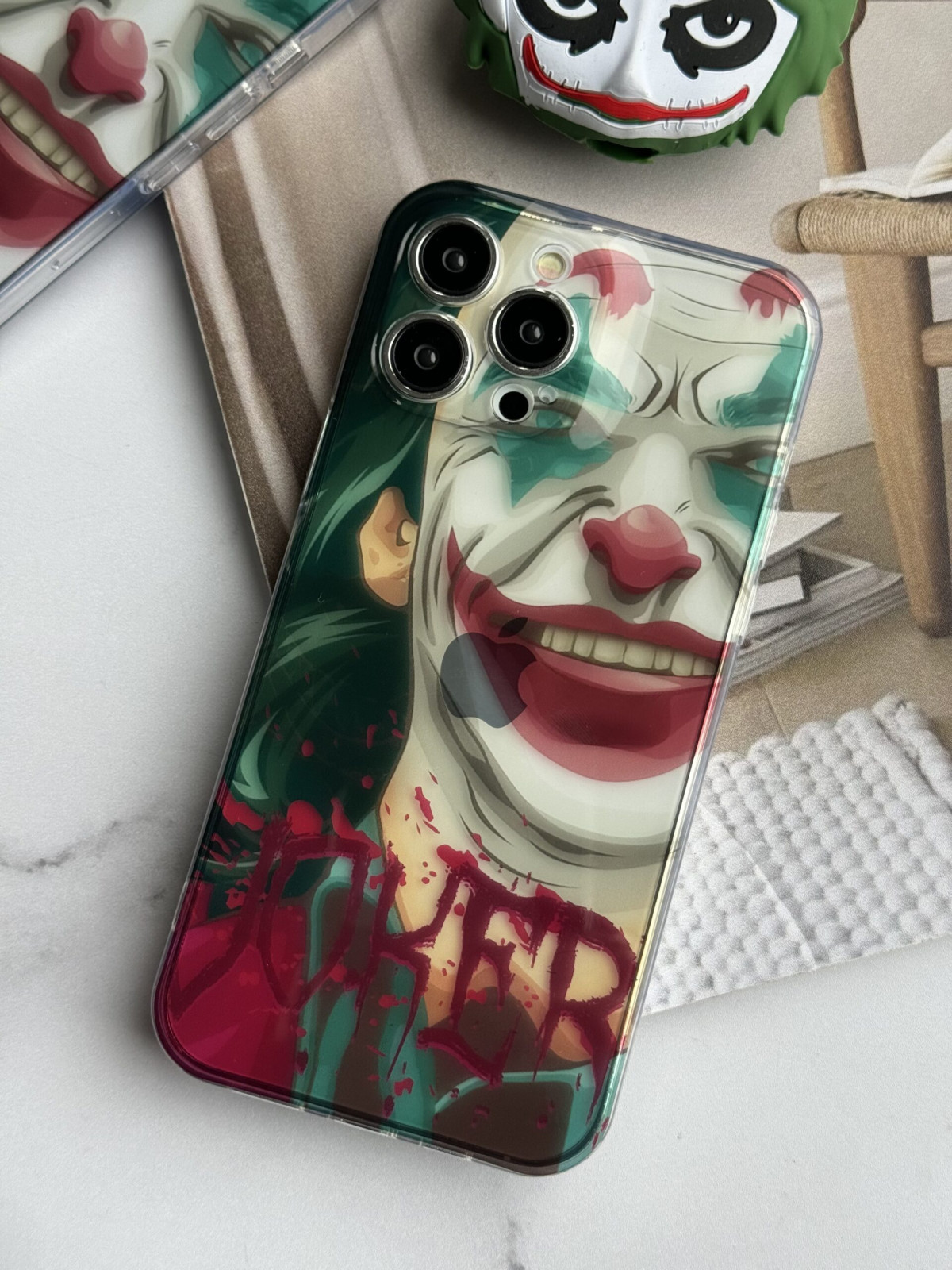 قاب موبایل آیفون نقاشی جوکر محافظ لنزدار