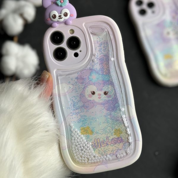 قاب موبایل آیفون استلا آکواریومی سیلیکونی بنفش