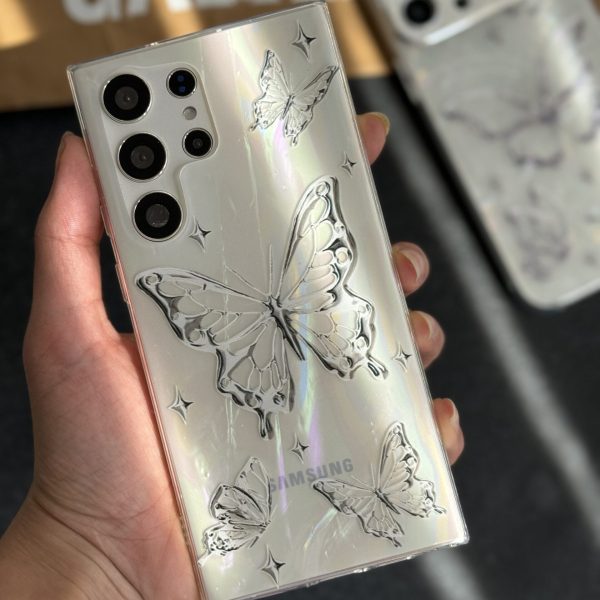 قاب موبایل سامسونگ پروانه صدفی هلوگرامی