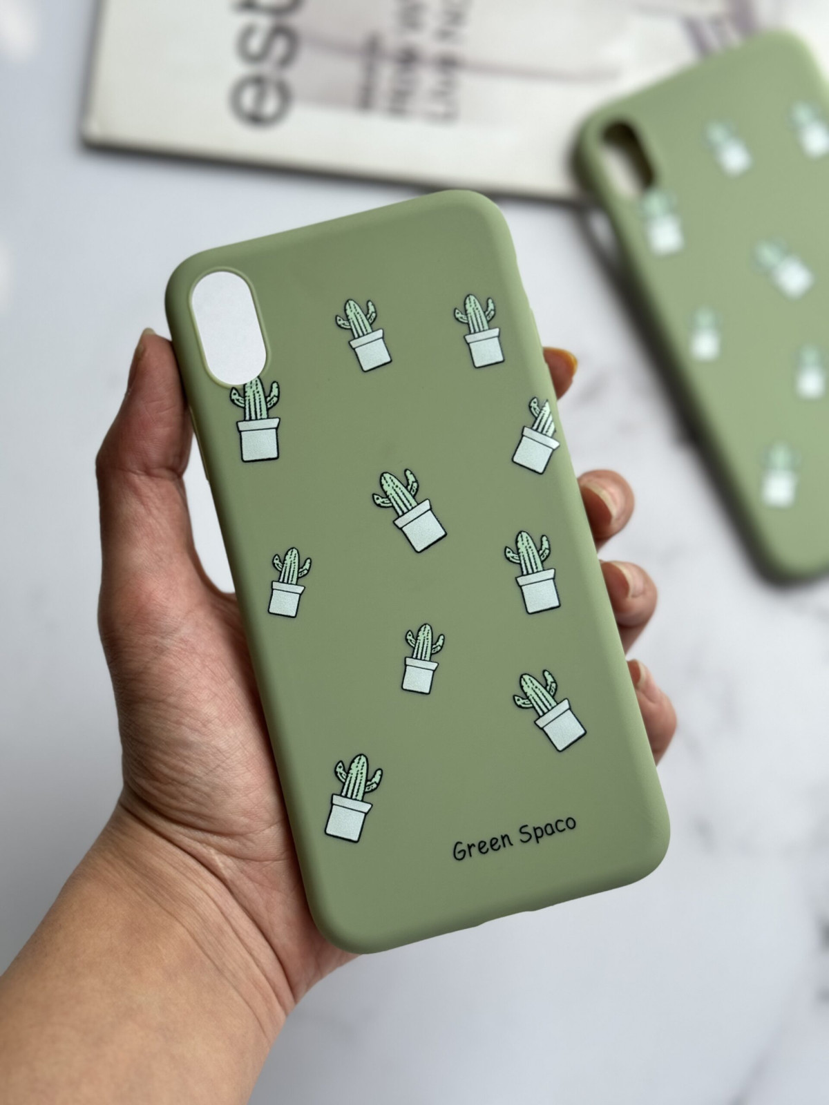 قاب موبایل آیفون کاکتوس سبز