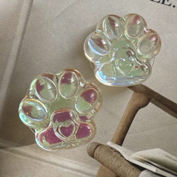 پاپ سوکت پنجه گربه هلوگرامی شیشه ای