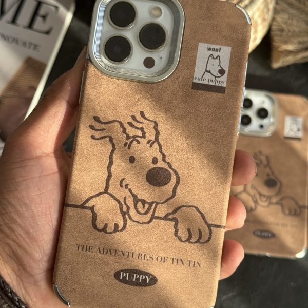 قاب موبایل آیفون سگ روی دیوار سنگشور پاپی