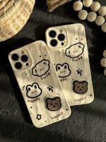 قاب موبایل آیفون خرس صخره ای قهوه ای برجسته - Image 2