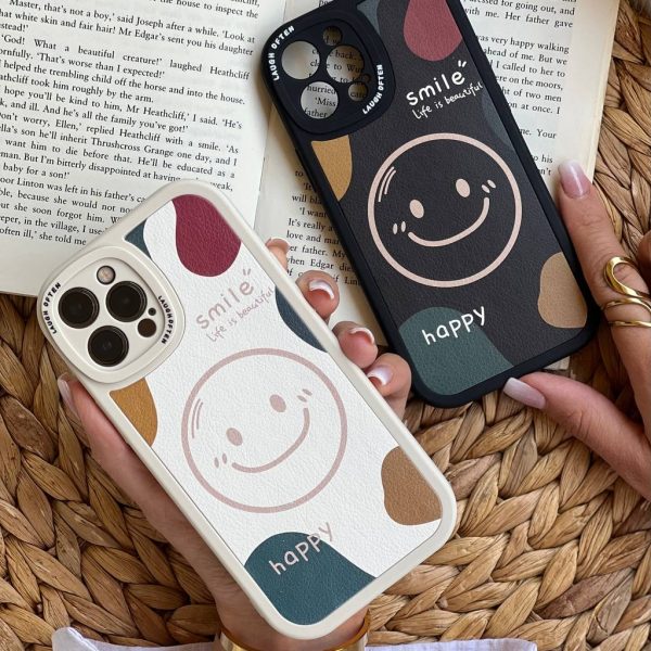 قاب موبایل آیفون بخند به زندگی محافظ لنزدار