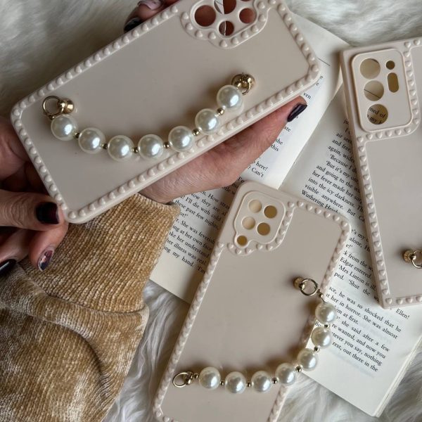 قاب موبایل سامسونگ مروارید صدفی محافظ لنزدار