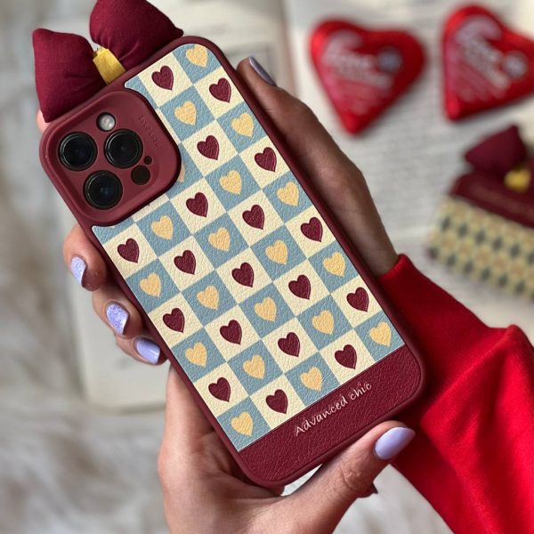 قاب موبایل آیفون استایلیش پاپیون زرشکی