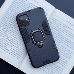 قاب موبایل سامسونگ آرمور بتمن حلقه دار مشکی