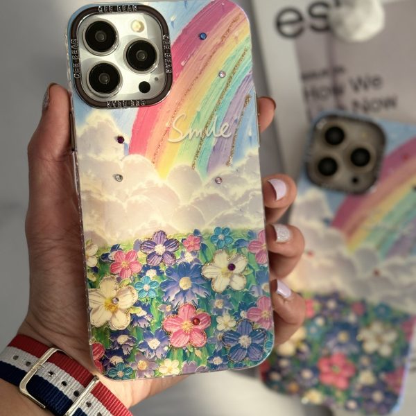 قاب موبایل آیفون دنیای فانتزی ابر و رنگین کمان