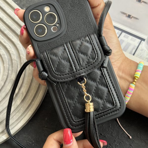 قاب موبایل آیفون سن لورن جاکارتی بندی بلند