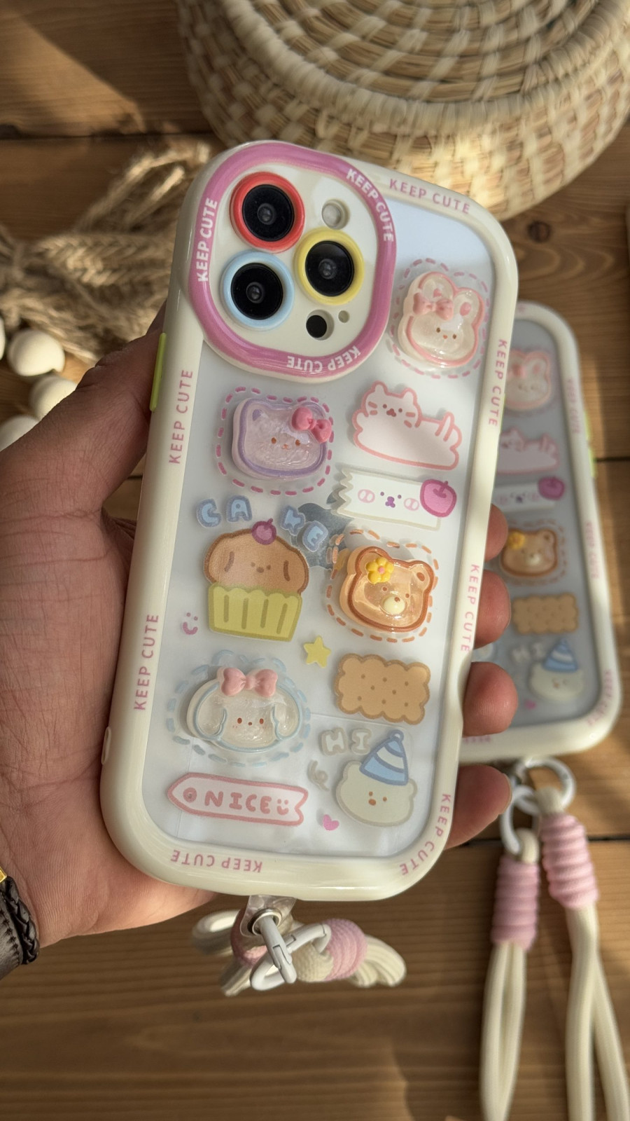 قاب موبایل آیفون خرس و خرگوش کندی سوییت