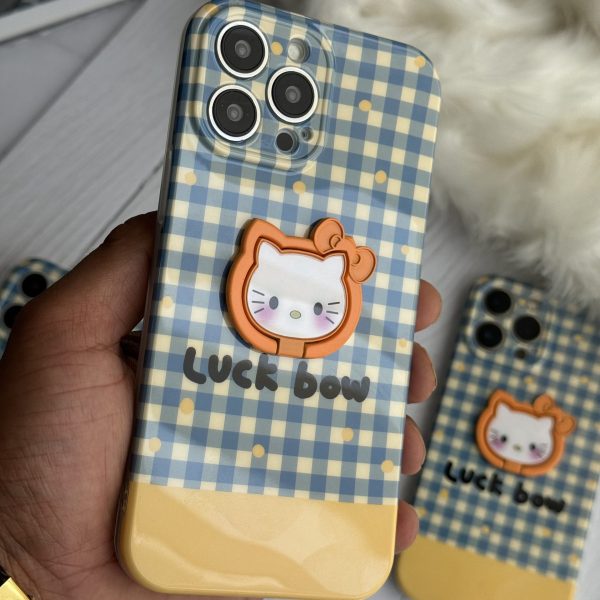 قاب موبایل آیفون گربه کیتی استندشو استریپ