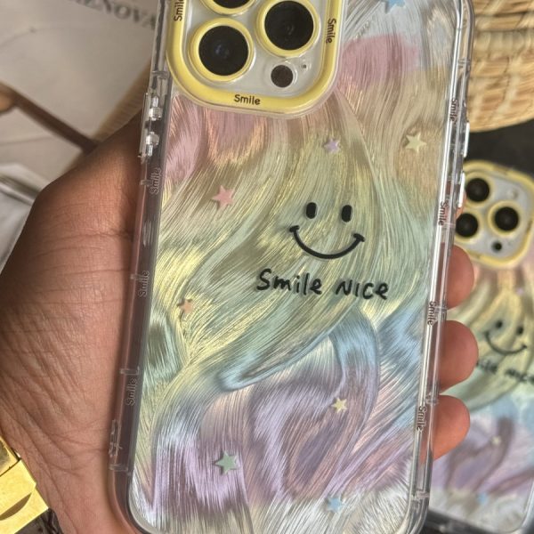 قاب موبایل آیفون لبخند سان شاین رنگین کمانی