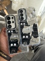 قاب موبایل سامسونگ گربه بلک اند وایت آیینه ای - Image 2