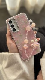 قاب موبایل ( سامسونگ ) گل لاله عباسی تولیپس صورتی + بندست - Image 3