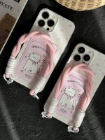 قاب موبایل آیفون گربه گل گلی کیچن جاکارتی بنددار - Image 2