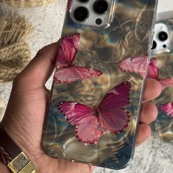 قاب موبایل آیفون پروانه قرمز اسکارلت