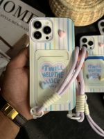 قاب موبایل آیفون ویولت جاکارتی قلب برجسته بنددار - Image 2