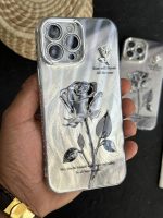 قاب موبایل آیفون گل رز سربی - Image 2